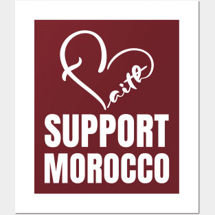 Support Morocco in faith Posters and Art